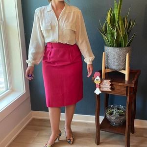 Radcliffe Pink Pencil Skirt Size 12